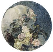 Mikhail Vrubel Roses and Orchids, oil painting artist